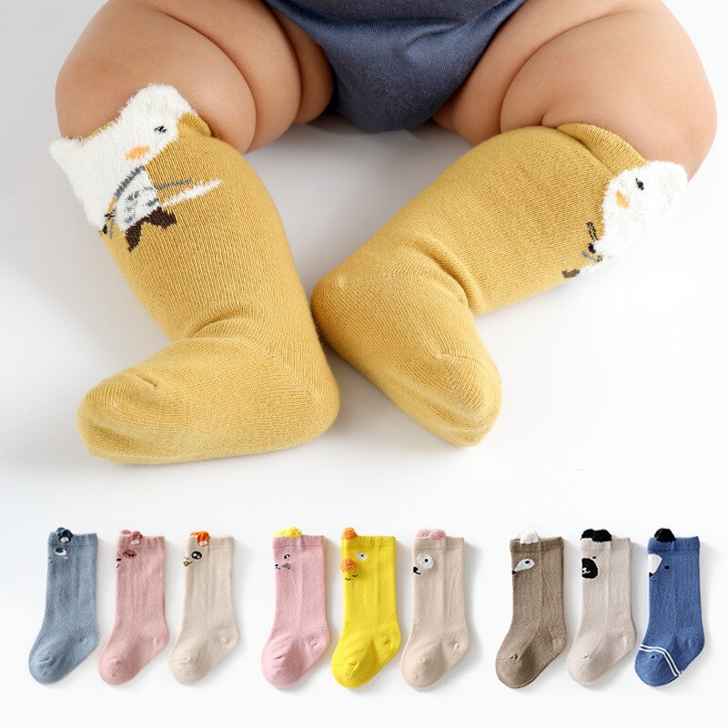 Baby Sokken Vos Kat Animal Print Baby Sokken Cartoon Knie Hoge Lange Beenwarmers Jongen Meisje Kinderen Sokken mode Sokken