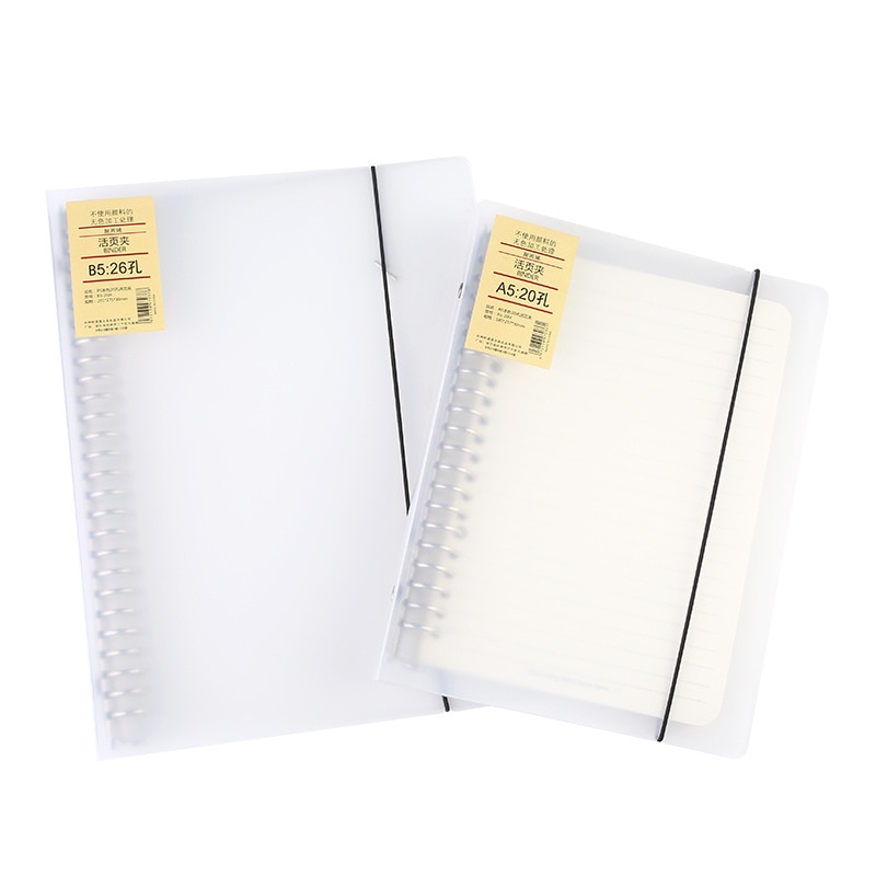 Classeur B5 cahier de classe d'étudiant détachable 26 trous A5/B5 bobine ligne horizontale cahiers de reliure
