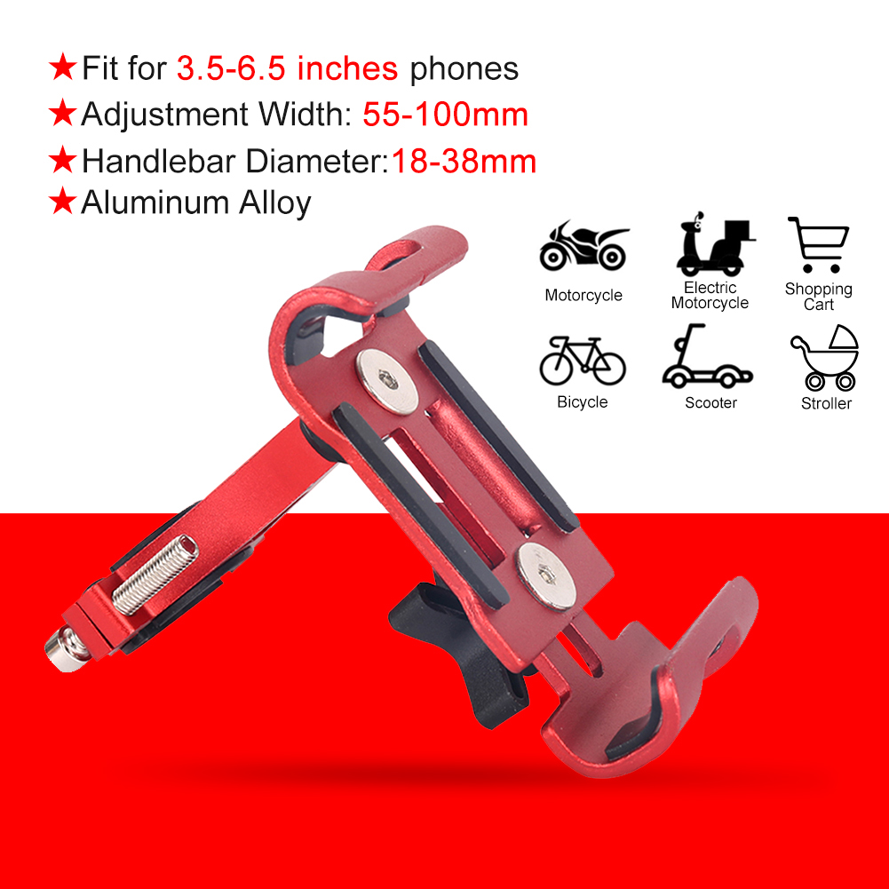 Aubtec Motorcycle Mtb Fiets Stuur Mount Mobiele Telefoon Houder Gps Fiets Telefoon Houder Fiets Accessoires: Red Fixed