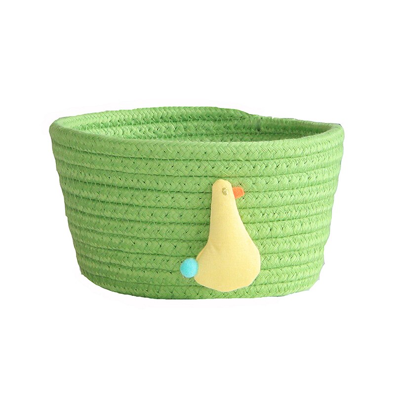 Cotton Rope Storage Baskets With Animals Shape Baby Dirty Clothes Laundry Basket Handmade Weaving Desktop Sundries Organizer Box: 1-9