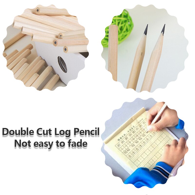 100pcs/ lot Eco-friendly Natural Wood Pencil HB Black Hexagonal Non-toxic Standard Pencil Cute Stationery Office School Supplies