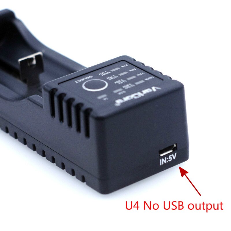 Varicore  u4 v10 v20i 18650 lader 1.2v 3.7v 3.2v aa / aaa 26650 nimh li ion batteri smart lader 5v 2a eu / oss / uk støpsel