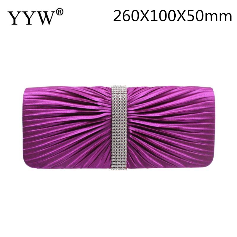 Rhinestone Clutch Bag Women Long Wallet Purse Clutch Female Wedding Bags With Chain Sac Main Femme Envelope Clutch: purple