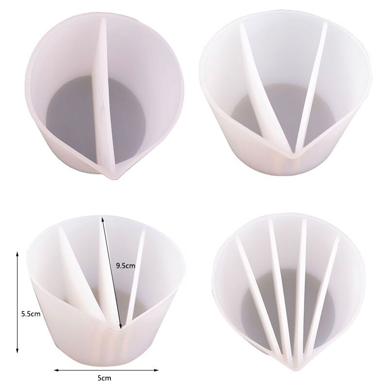 Clear Silicone Epoxy Resin Mixing Cups Distribution Measuring Cup DIY Epoxy Resin Tools for Jewelry Making Hobby Craft