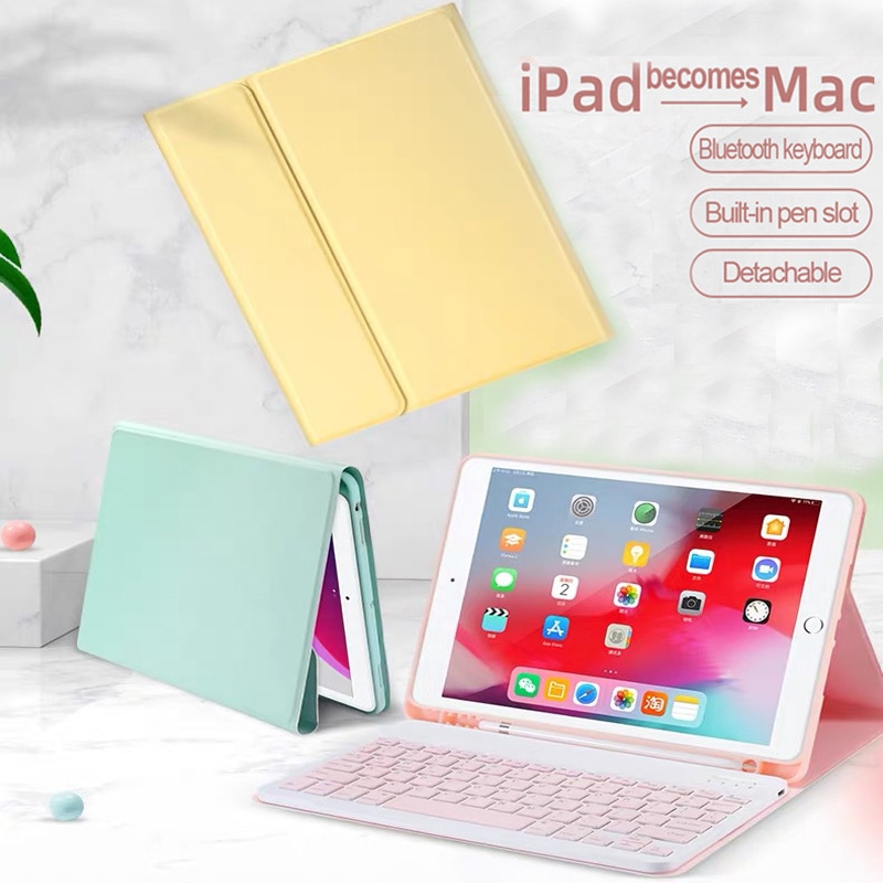 Case For iPad 10.2 9.7 5th 6th 7th Generation bluetooth Keyboard Case for iPad Air 1 2 3 Pro 10.5 11 12.9 Cover