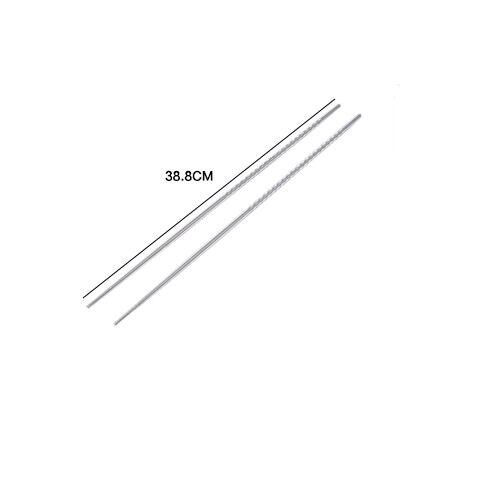 Palillos Extra largos de acero inoxidable para cocinar, palitos de comida para patatas fritas profundas, vajilla de Sushi, utensilios de cocina, 1 par: Default Title