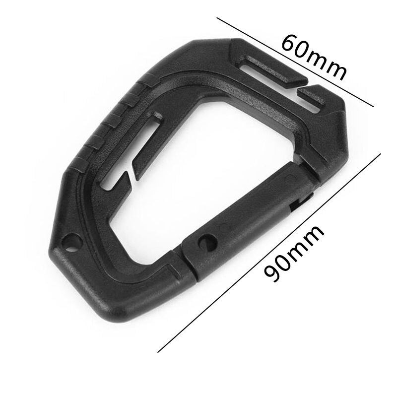 1Pcs 200LB Plastic Clip Karabijnhaak D Vorm Bergbeklimmen Gesp Outdoor Opknoping Sleutelhanger Haak Klimmen Accessoires