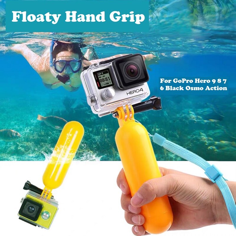 Flytande handtag handtagsfäste flyttillbehör för go pro floaty gopro hero 9 8 7 6 yi 4k eken sjcam osmo actionkamera