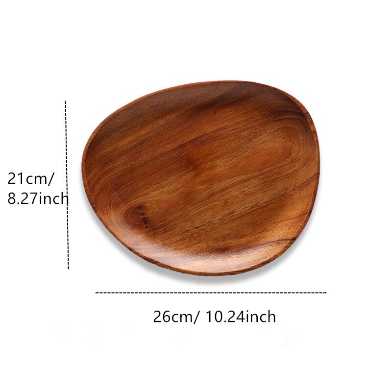 Helved kjærlighetssorg tre uregelmessig oval massivtre panne tallerken frukt retter tallerken te brett dessert middag tallerken servise: C