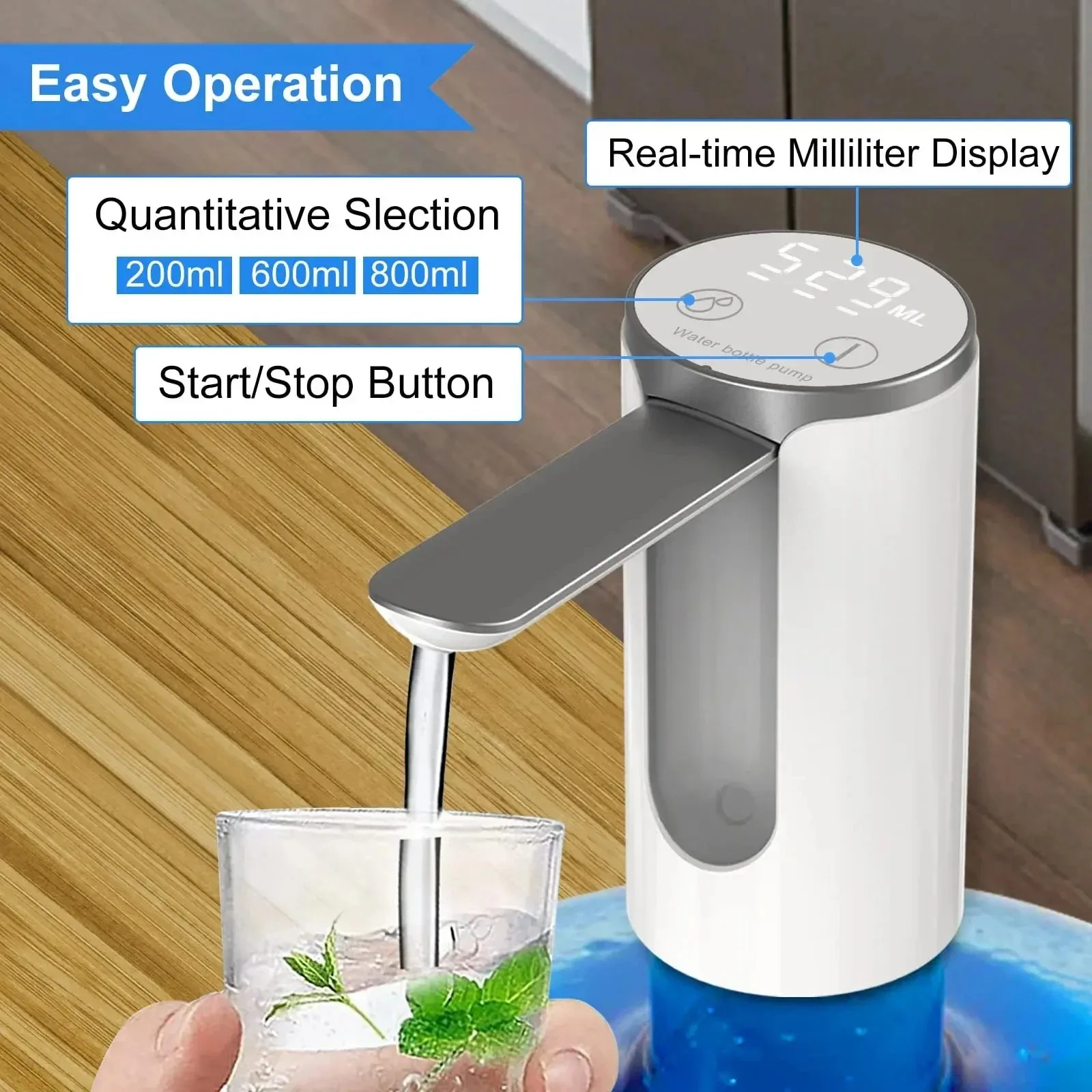 Waterdispenser pompfles Drankartikelen Elektrische waterkoeler 19 liter Drinkfontein gallon kraanwater Jerrycan pomp voor kan