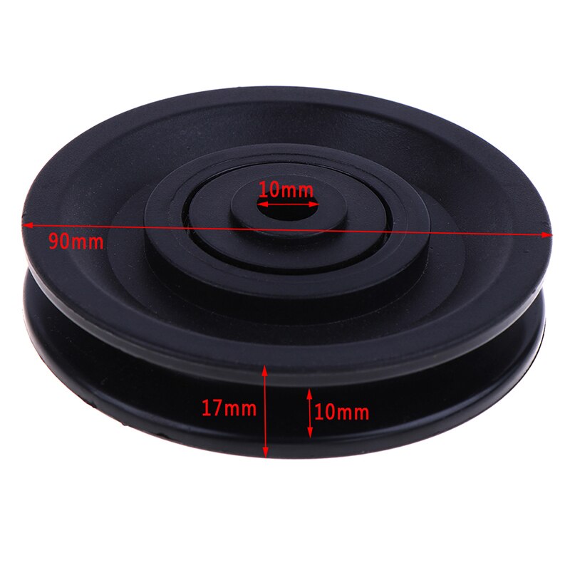 Rueda de la polea del cojinete de Nylon Universal de 50mm/90mm/100mm de diámetro resistente al desgaste Cable de gimnasio equipo de Fitness parte de Color al azar: Gris