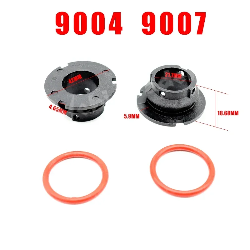 1 Pair Car LED headlights Adapter Holder Base for H7 H4 H3 H1 H11 H13 9004 9005 HB3 9006 HB4 9007 Headlamp Retainer Socket: 9004 9007