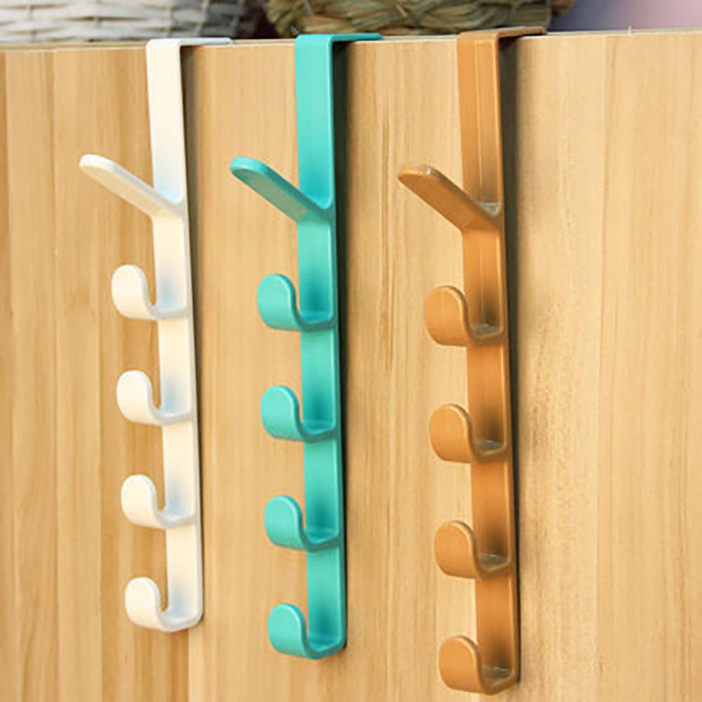 Plastic Hooks Space-saving Portable ABS Plastic Door Clothes Hooks for Room Door Towel Hook For Bathroom Coat Hanger