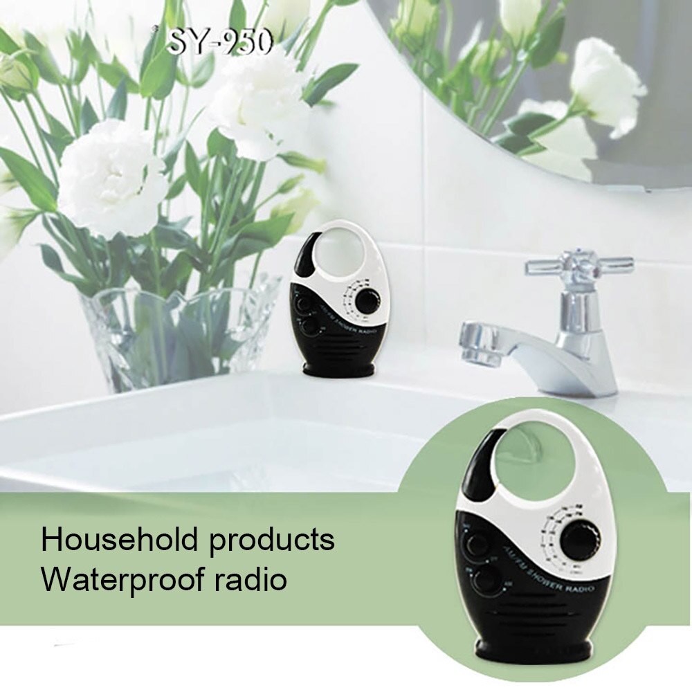 Badkamer Radio High Fidelity Draagbare Speaker Radio Waterdichte Douche Opknoping Muziek Fm Am Radio Set Voor Badkamer Badkamer Cabine