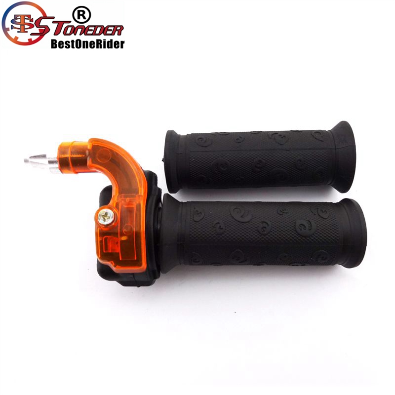 Stoneder 22mm -drejet gashåndtag til 2 takts 43cc 47cc 49cc mini snavs scooter atv quad 4 hjulet crosser pocket bike