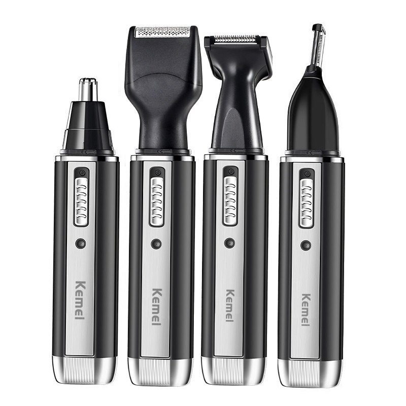 Tondeuse rechargeable 4 en 1 pour hommes, micro rasoir, tondeuse pour le nez, les sourcils, le nez, les cheveux, pour le nettoyage du nez et des oreilles, ensemble de toilettage: KM6630