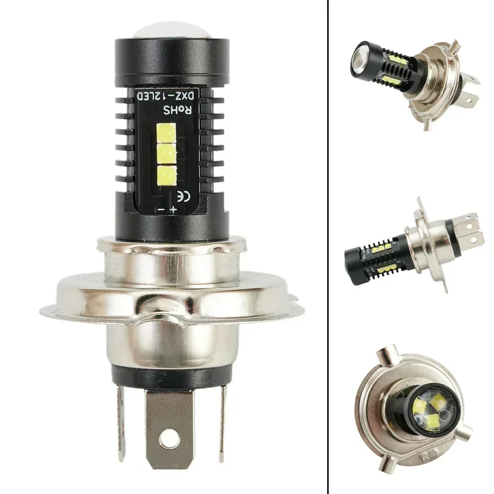 Kit de conversión de bombillas de faros Led H4, 9003, 60W, 1800LM, 6000K, bombilla de conversión de faros LED COB para coche, bombilla LED de haz alto/bajo