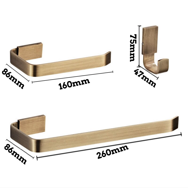 Bronze Bathroom Accessories Set Brass Luxurious Wall Robe Hook Toilet Towel Ring Bar WC Paper Roll Holder Tissue Hanger