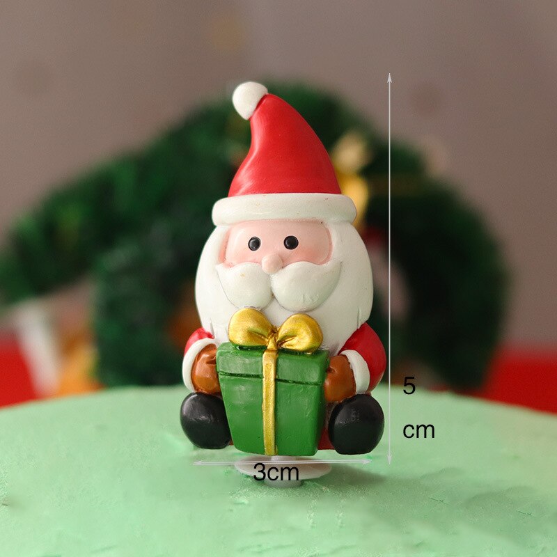 Kerst Cake Ornament Insert Card Plug-In Oude Man Schoenen Slee Sneeuwvlok Bakken Decoratie Herten Kerst: Santa Claus A
