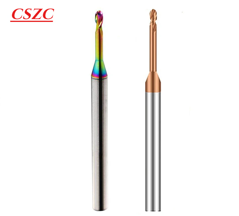 Fresadora de extremo de bola HRC55, fresa de extremo de punta de bola Extra larga, herramientas de carpintería de 2 flautas, mecanizado de acabado CNC