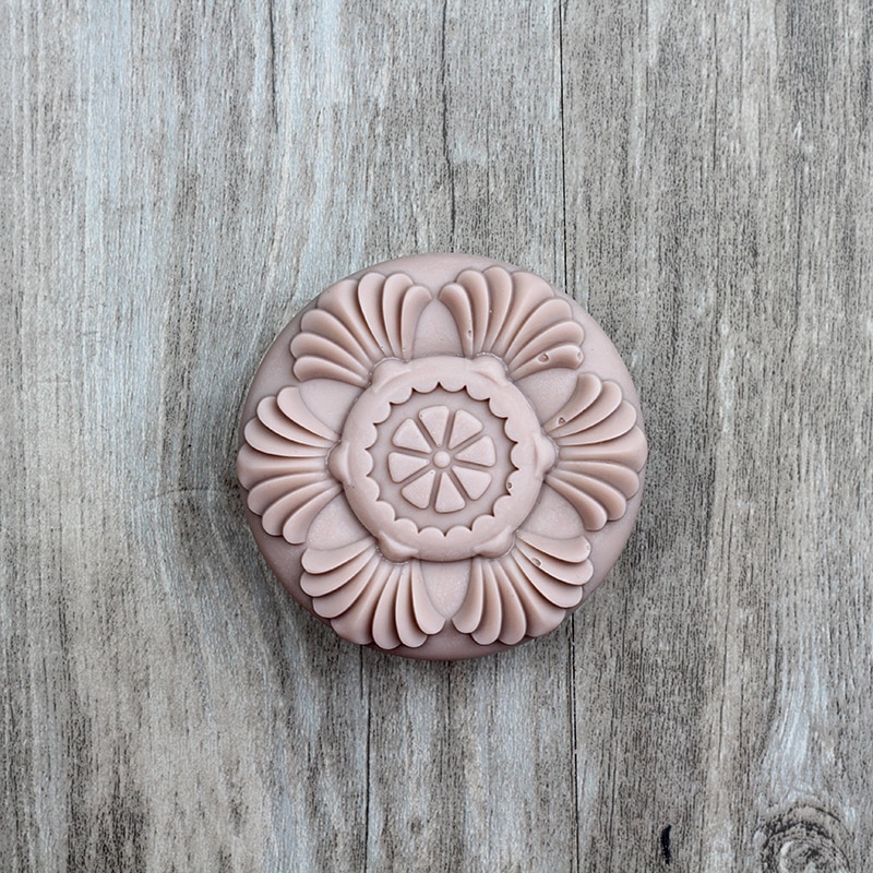 Nicole Silicone Soap Mold Round with Embossed Pattern for Natural Handmade Craft Resin Clay Chocolate Candy Mould