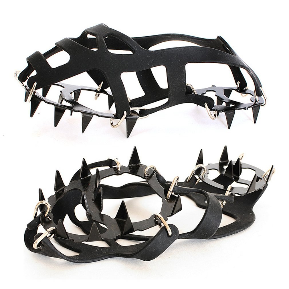 18 tanden stijgijzers antislip ijs sneeuw klimmen antislip schoenovertrekken spikes stijgijzers antislip overschoenen m/l
