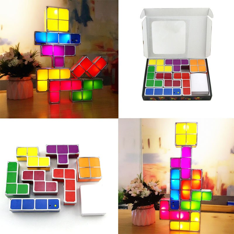 Magie Tetris Tisch Lampe Spielzeug Antistress Wissenschaft Gerät juguetes Fantasie Licht Blöcke Spielzeug speelgoed Halloween Schocker brinquedos