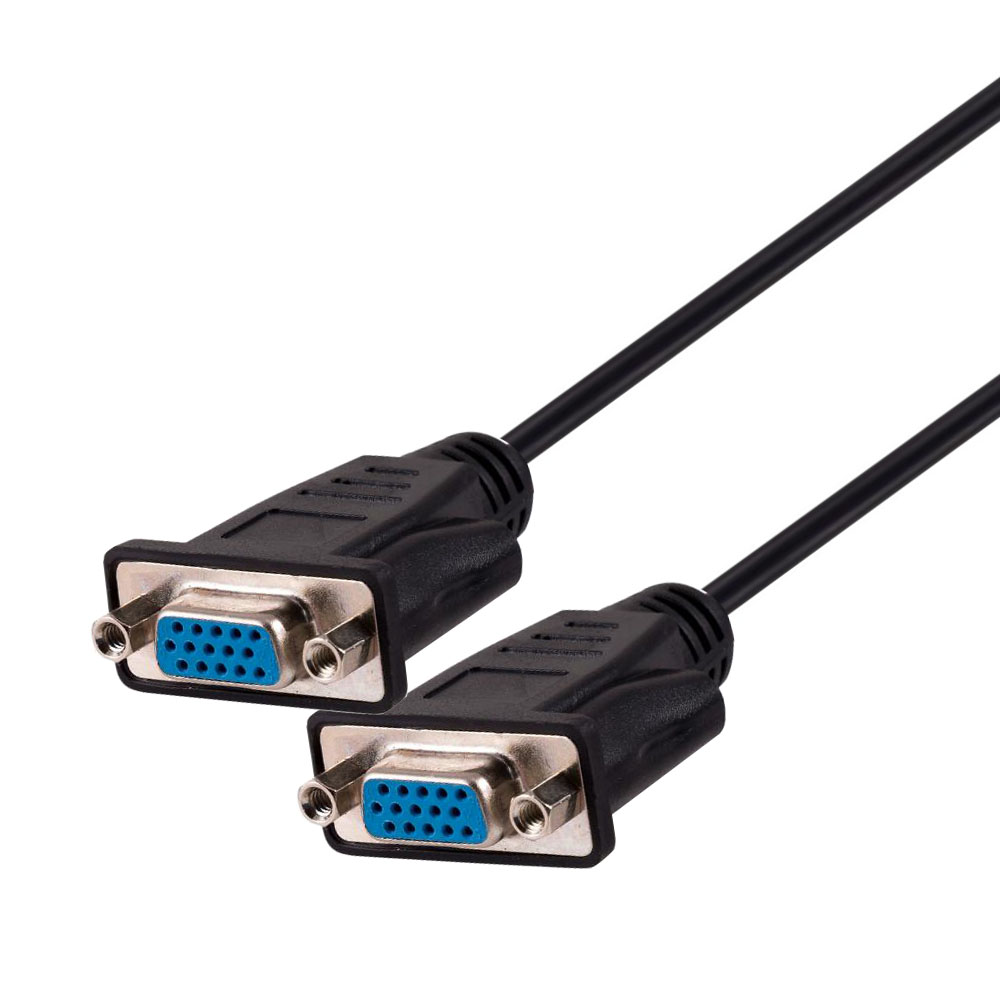 Cable de extensión VGA de 23CM, cable de extensión VGA corto hembra a VGA hembra, cable extensor VGA pasivo para Monitor de ordenador portátil