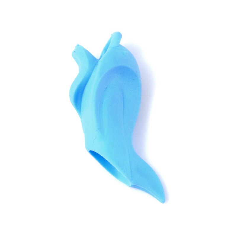 Lápiz de dibujo de pez delfín de silicona para niños, 5 uds., creatividad para niños, estudiantes, lápiz de escritura, protección, juguetes para dedos