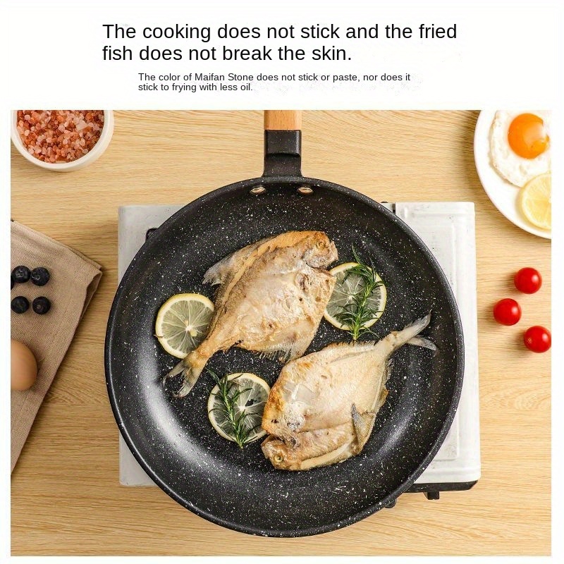 Non-stick stegepande bøfpande fiskepande husholdnings dyb jern stegepande