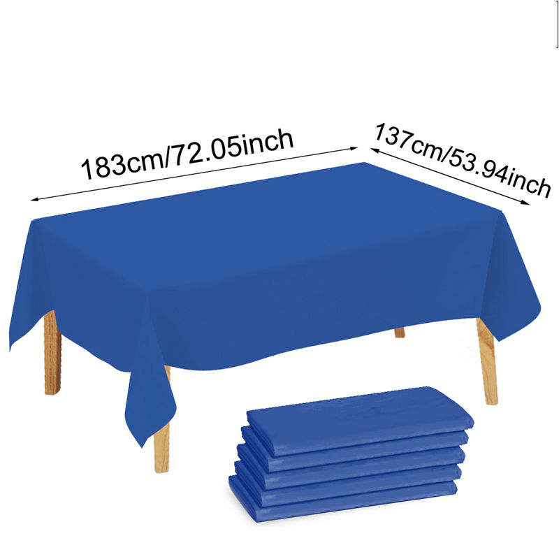 Mantel de plástico desechable de varios colores, cubierta de mesa rectangular de 137 × 183cm para decoración de fiestas, eventos, bodas y cumpleaños, 1/5 Uds.: Gris claro / 132*178CM