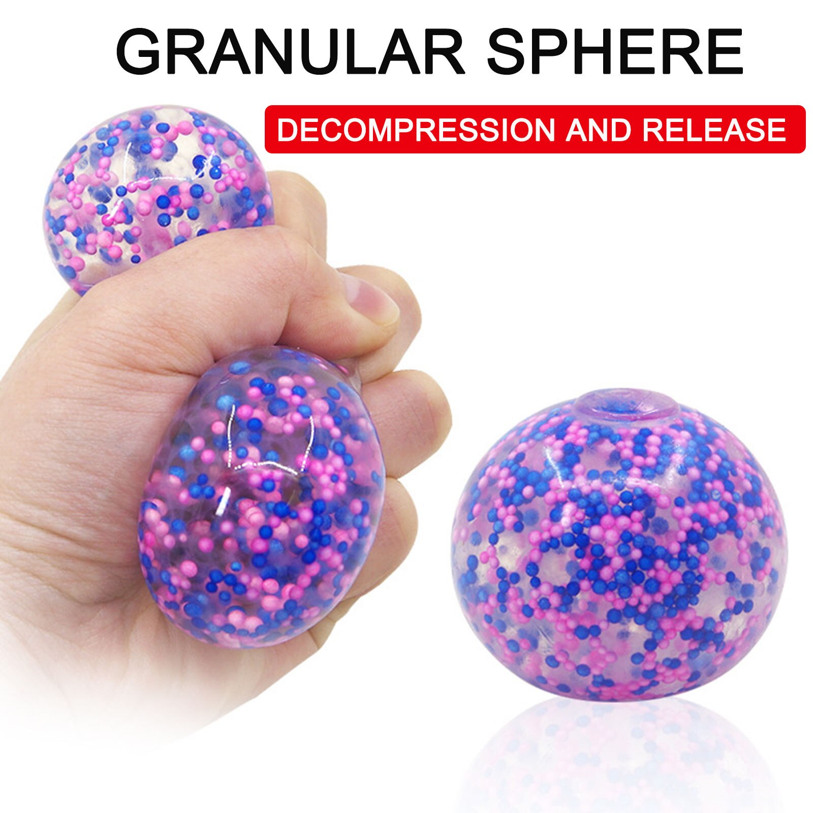 1/2/3 Pc Stress Relief Balls Exercise Hand Ball Dna Color Ball For Kids Adults Squishies Slow Rising Stress Relief Squeeze Toys