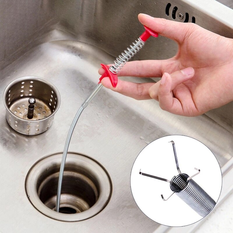 160CM Pipe Unblocker Pipe Plunger Sinks Sewer Drain Toilet Washbasin Blockage Pipe Dredger Kitchen Bathroom Sewer Cleaning Tool