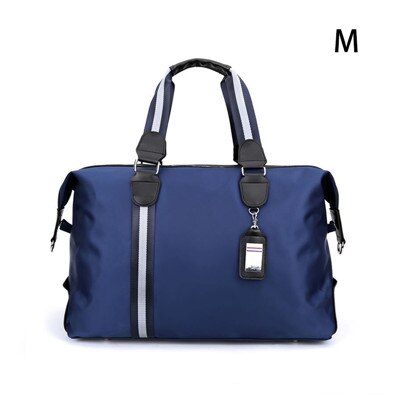 Faltbare reisetasche für herren, wasserdichtes nylon, gepäcktasche, organizer-paket, trendige business- und freizeittasche, sporttasche, schultertasche: Dunkelblau-m