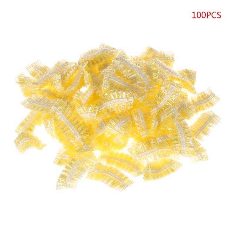 1 set van 100 stuks salon oorkapjes oorbescherming haarverf haarverf stylingtool: Geel