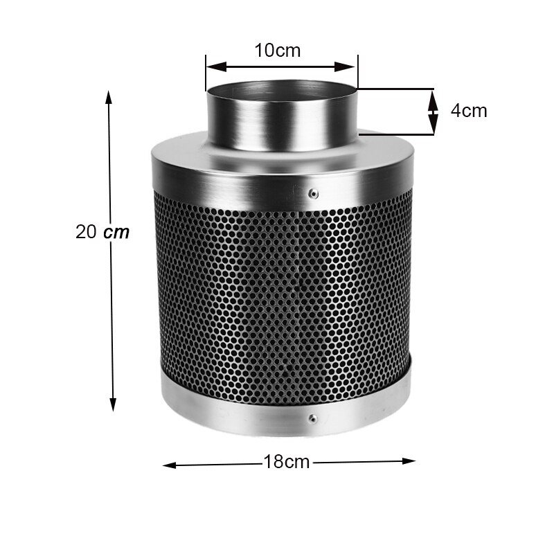 4 tuuman pakokaasusuodatin hydroponinen aktiivihiilipuuvilla ilmanpuhdistimen osien vaihto sisäkasvien ilmanpoistosuodatin puuvilla