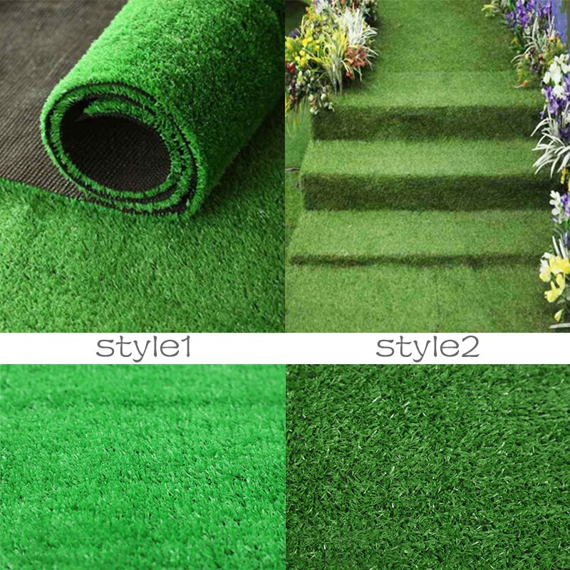 1 carré de gazon artificiel épais de 15mm, gazon synthétique de paysage de pelouse de jardin intérieur et extérieur de 50cm * 200cm