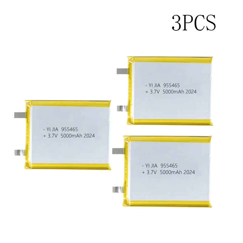 Baterías recargables de polímero de litio para banco de energía inalámbrico, , 3,7 V, 955465, 5000mAh, 955465: Transparente