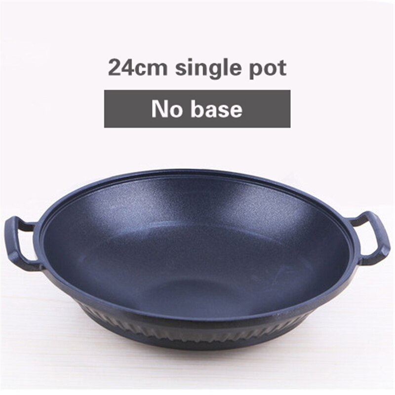 Little pot Japanese dry pot for restaurant Seafood pot pots for cooking Dry pot Restaurant special pot Non stick alcohol pot: 24cm single pot