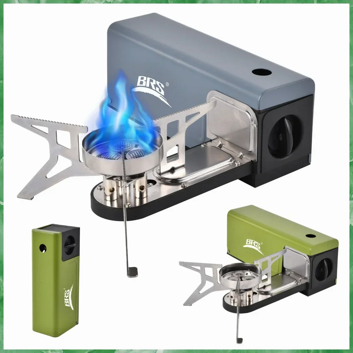 BRS-97 Estufa de Cassette plegable de 3800W, estufa de Gas portátil para acampar, horno de Cassette de acero inoxidable, quemador de Gas, accesorios para acampar
