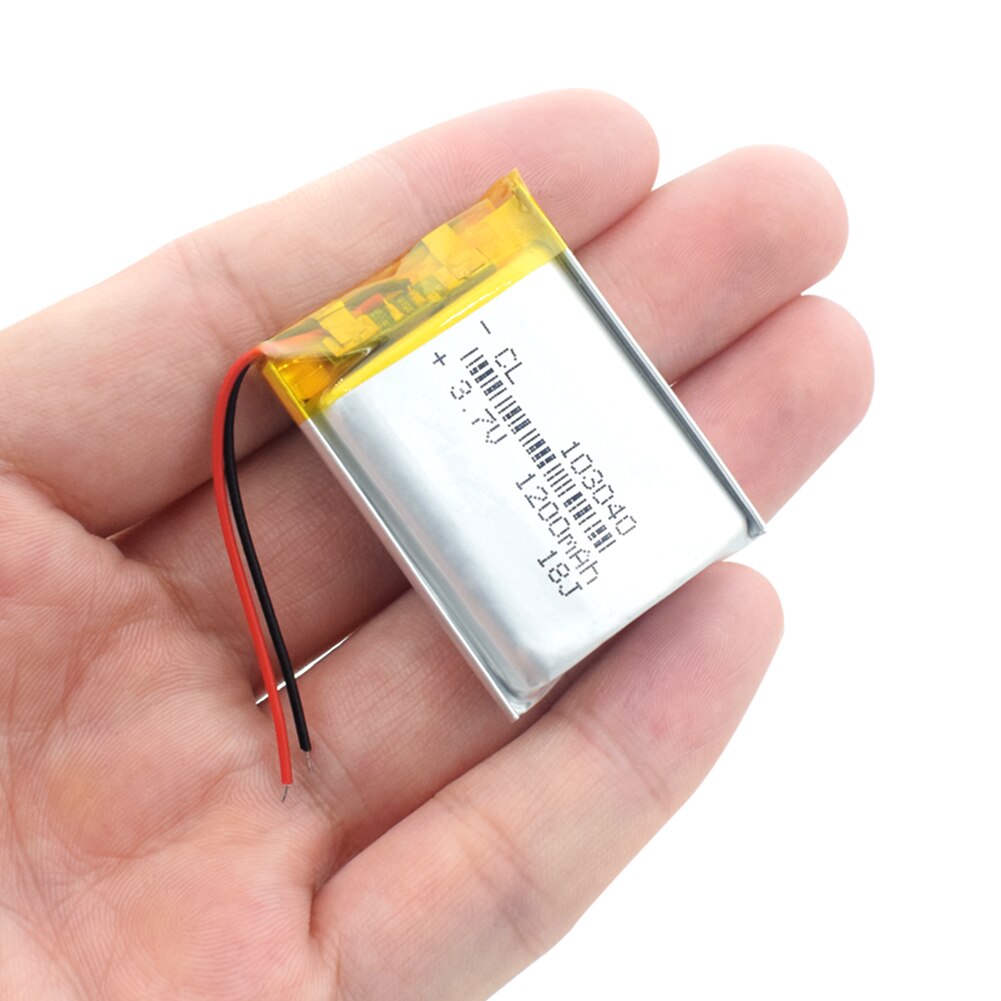 2 Batterie Al Litio 103040 3.7V 1200mAh Per MP3, GPS, PSP, Tablet E Dispositivi Portatili