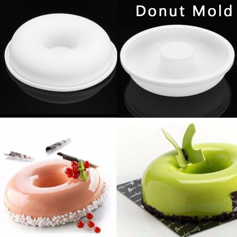 Siliconen Cakevorm Ronde Donuts Vorm Mousse Mold Dessert Bakken Vorm Mallen Cake Decorating Gereedschap