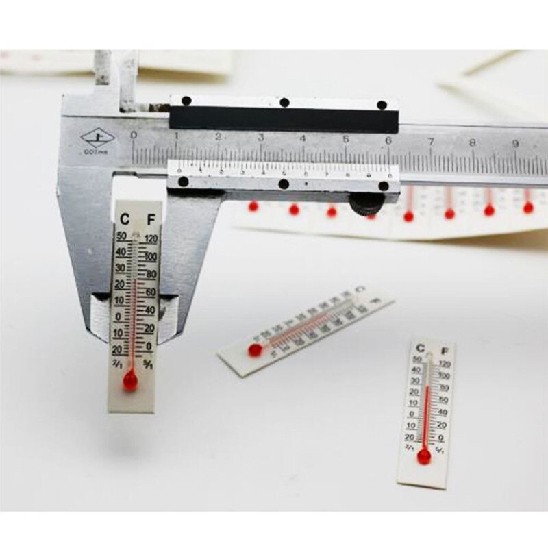 5PCs Miniature Paper Cardboard Thermometer Dollhouse Indoor -20-50C Indoor Outdoor Thermometer Instruments