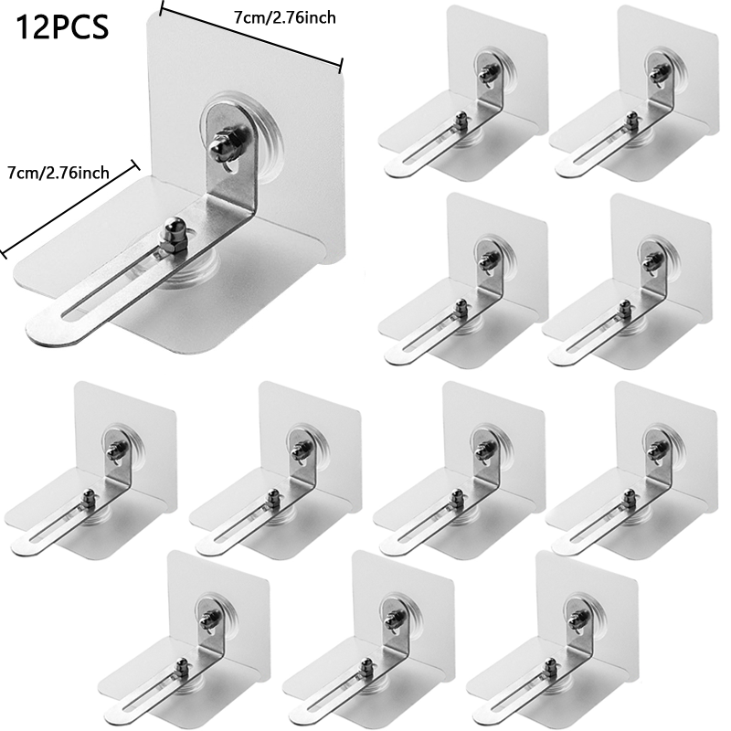 Anclajes para muebles, dispositivo fijo autoadhesivo fuerte para evitar el desempañamiento, sin perforación, seguridad, antiobvoltura, anclajes de hebilla para gabinete: Bronce