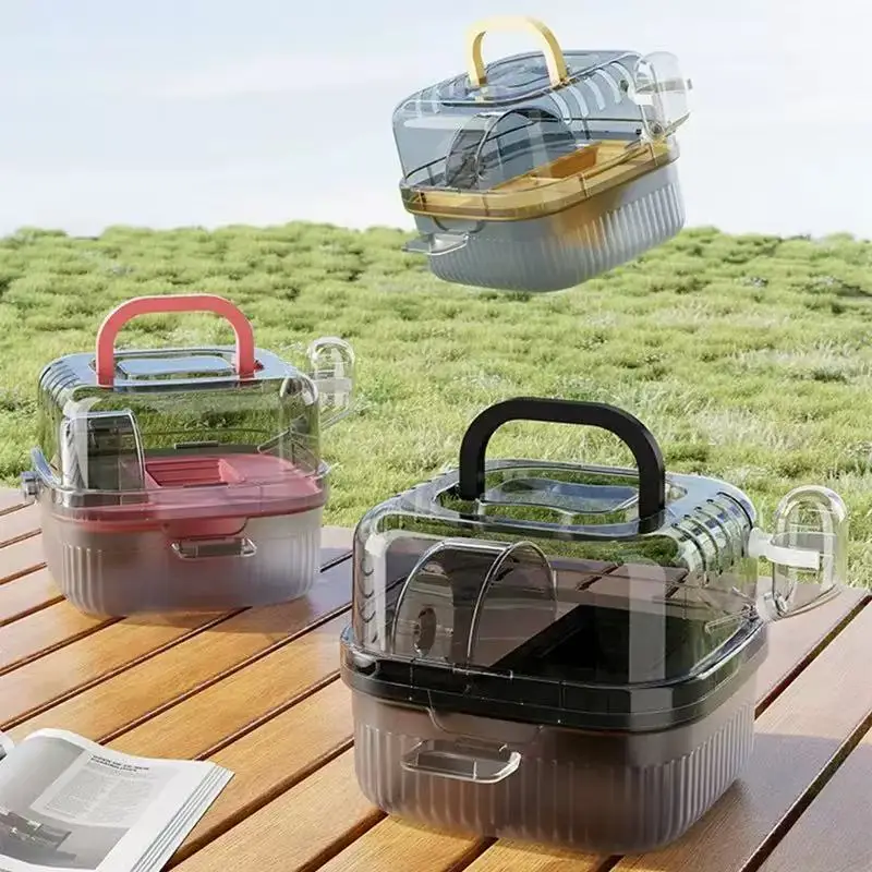 Hamster Cage Escape Proof Portable Double Layer Large Space Small Pet Luxury Villa Handheld Golden Bear Breeding House