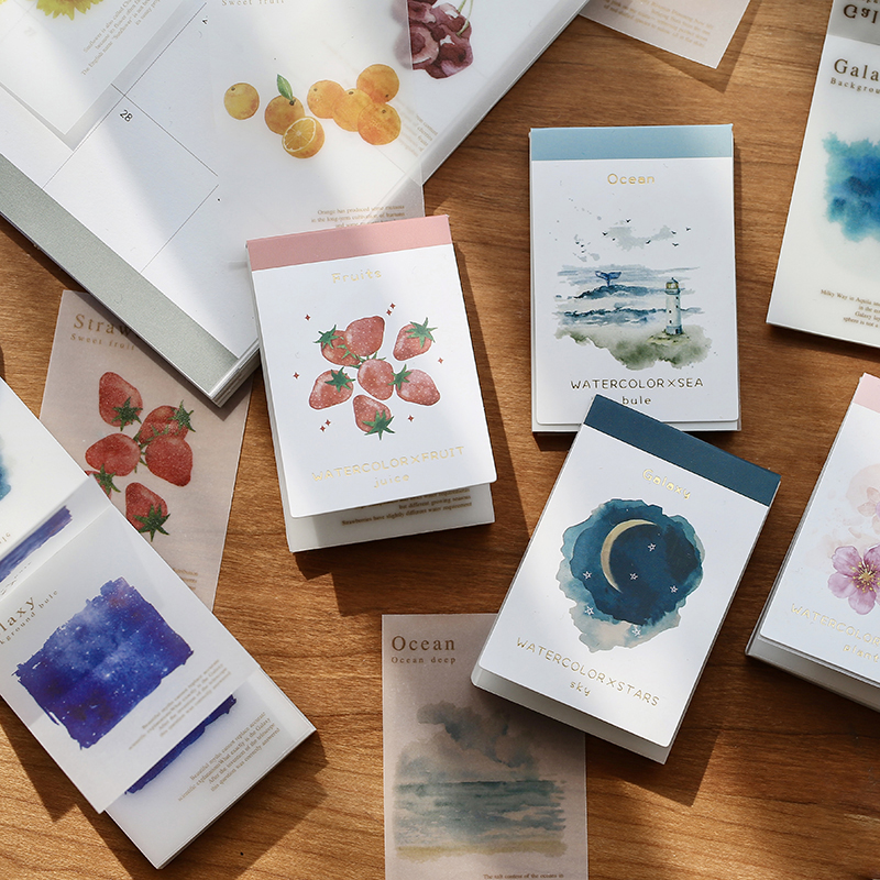 Rétro galaxie océan fleur mini junk journal matériel papier bricolage scrapbooking album journal heureux planificateur décoration matériel papier