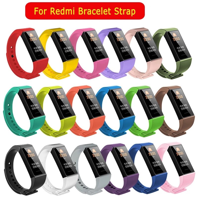 Dla Xiaomi Mi Band 4C silikonowy pasek zegarka dla Xiaomi Mi inteligentna opaska 4C inteligentny pasek bransoletka wymiana silikonowy zegarek nadgarstek