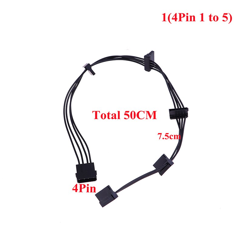 1 cavo di alimentazione Molex a 4 pin P4 - Connettore quadrato a 4 pin per schede madri, HDD, SSD e unità ottiche (per PSU senza connettore P4