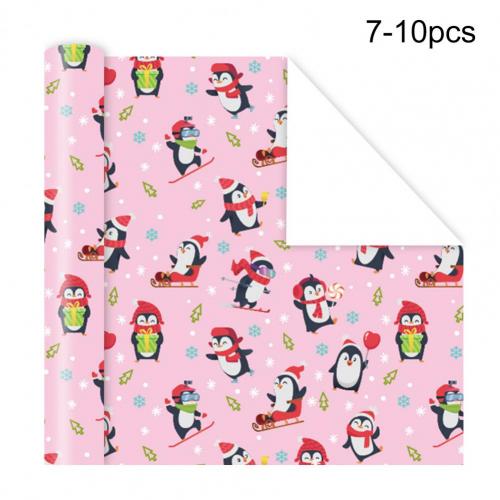 Portable 10Pcs Good Xmas Themed Candy Wrapping Paper 7 Styles Wrapping Paper Eco-friendly for Dorm: 7