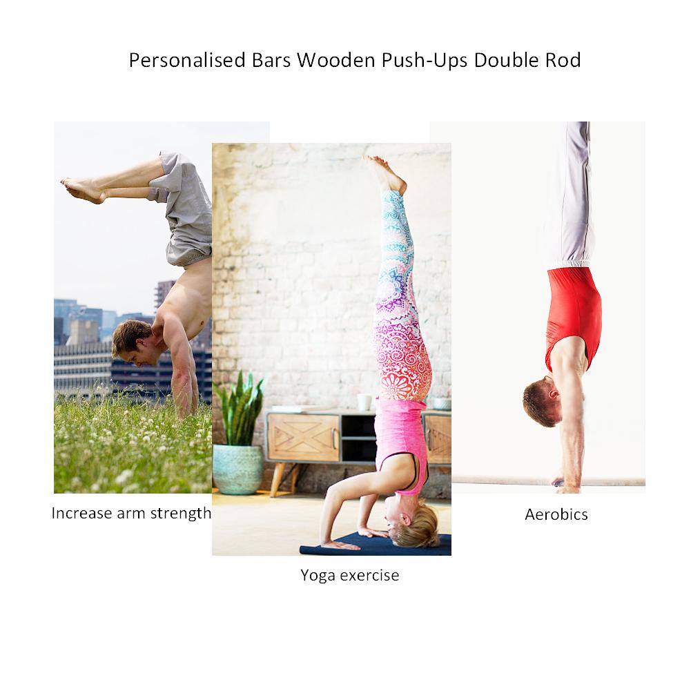 Barre de sport en bois, 1 paire, barre de traction, entraînement de gymnastique, poignée de poitrine, entraîneur de musculation, équipement de Fitness